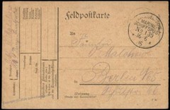 Germany WWI 1915 Navy SMS Prinzregent Luitpold MSP139 Feldpost Cover 75505