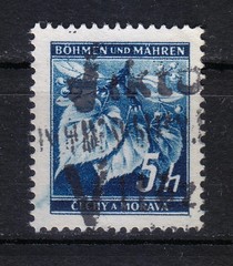 Bohemia and Moravia 1939 Mi 20 cancelled 1941 Army „V“ Versus Action „Victoria“