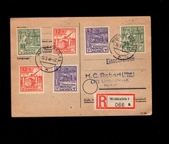 Germany Registered Card Welssenfels 066 Province Saxony USSR Occupier Card 8d