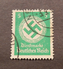 Scott#O82 1934, 5 pf. , Swastika Used Stamp