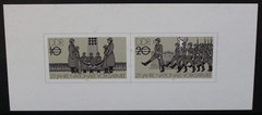 EAST GERMANY DDR 1981 People’s Army. BLACK PRINT SOUVENIR SHEET MNH SGE2295/2296