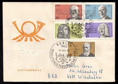 1981 Germany DDR FDC Important Personalities circulated