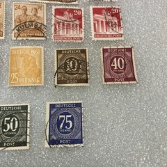 13 USED mixed varied Vtg. 1945-1955 Deutsche Post stamps; $1 Ships/A DEAL!