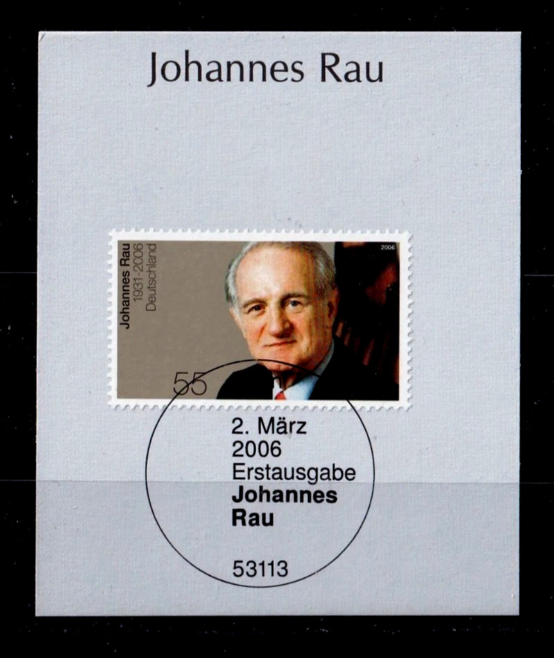 Germany Politics History Death Day Federal President Rau Mi 2528 First Day Esst