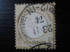 TURKEY GERMAN OFFICES COLONY Mi. #V22 scarce used forerunner stamp! CV $240.00