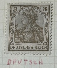 Dfutsches Reich „ERROR” 3 Pfennig Sc#66a without watermark 💎 💎