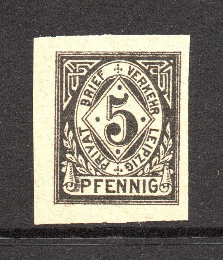Germany 1890s Leipzig 5p Local Verkher Black (Proof?) MNG – S60839