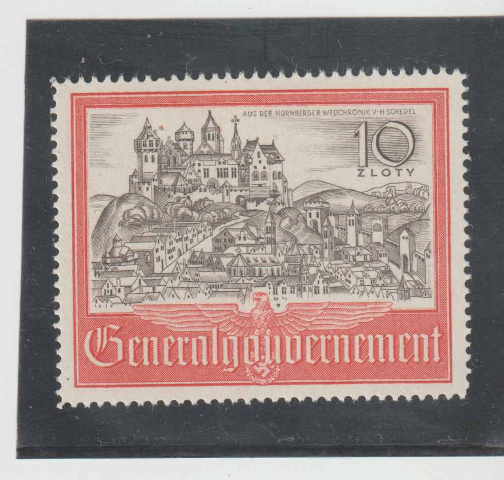 Poland Scott# N73 MH German Occupation Mi 63 Architecture of Cracow