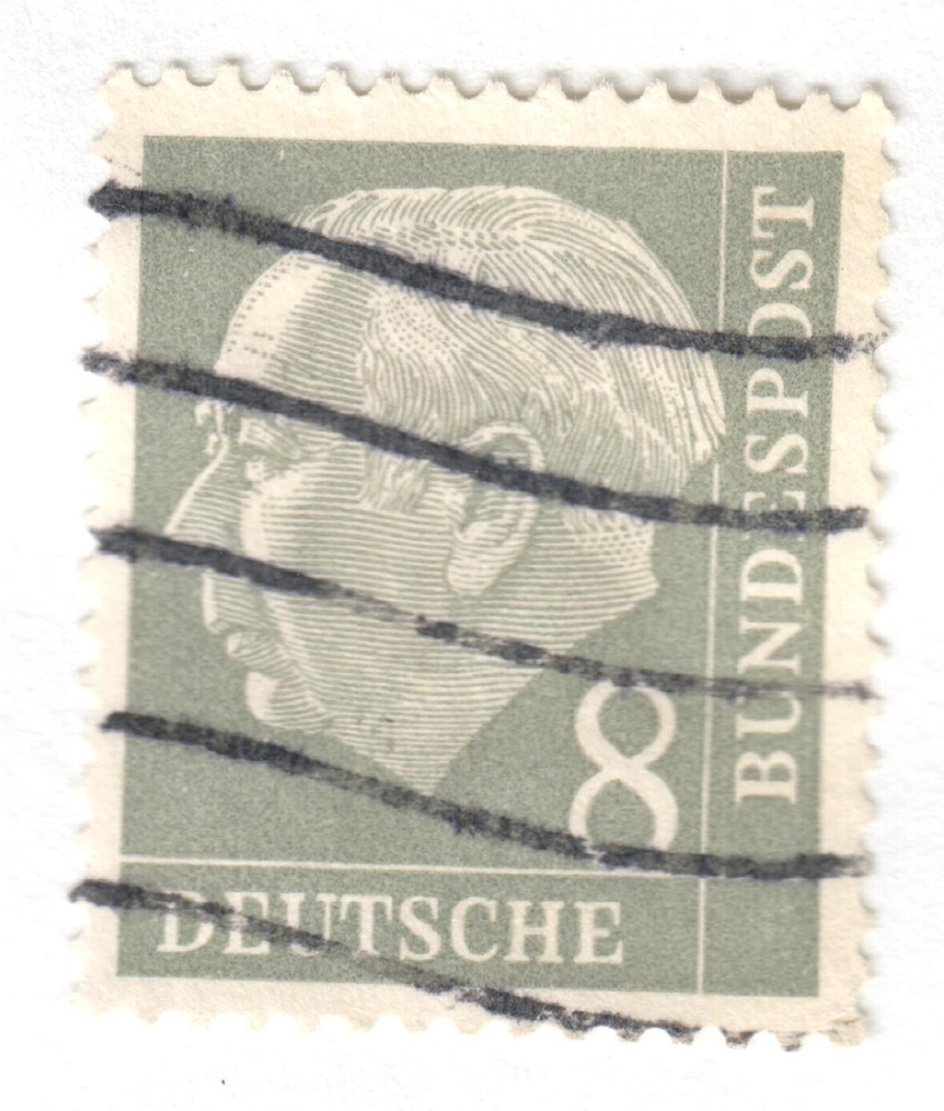 West Germany – 1954 – Professor Dr. Th. Heuss – 8Pfg – Used – #04
