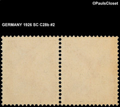 GERMANY 1926 SC C28b GERMAN EAGLE TETE BECHE ROSE RED 10pf PAIR MNH VF #2