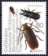 U9776 GERMANY 2021 Endangered National Wildlife – beetle MNH