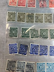58 VINTAGE STAMPS GERMAN 1940s used rare stamp lot old Germany bundle post wwii