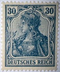 Travelstamps: Germany Stamps Mi:#144 – 30pf Mint Og Ng WMK MOGNH