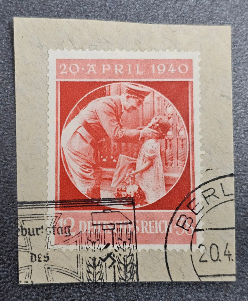 Stamp Germany Reich WWII Adolf Hitler 12 Pfennig 1940 Mi. Nr. 744 [🇩🇪39556-8]