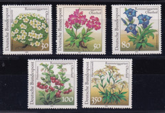 Bundesrepublik MNH ** 1505-9 SC 1630-4 flowers set