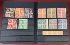 Germany, 1919-1923, Mint, Never Hinged Blocks of 4, including Varieties