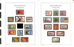 Germany Stamp Collection in Hingless Lighthouse Album Springback Binder 1954-76