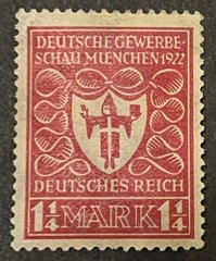 Travelstamps: Germany DR Stamp Mi 199 Sg 118 – Arms of Munich – 1 1/4m MOGH