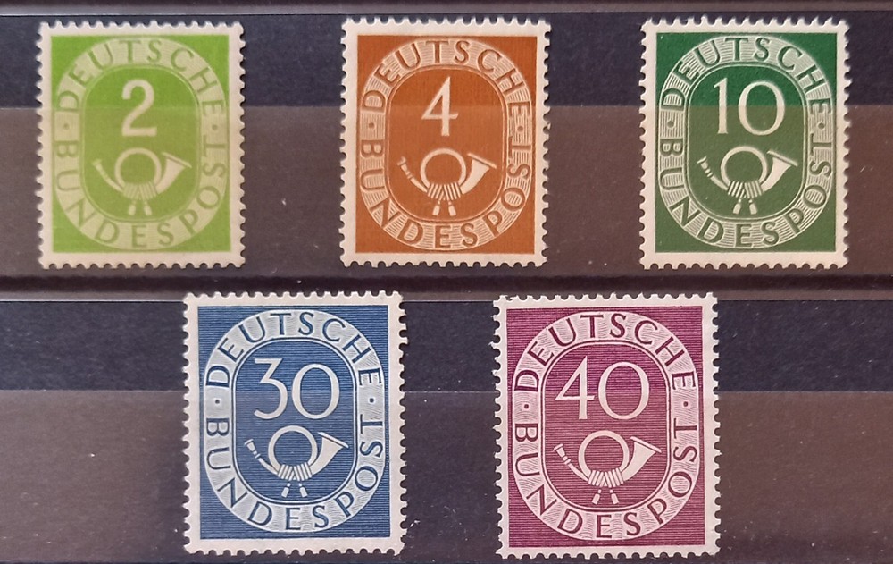 WEST GERMANY 1951 NUMERAL + POSTHORN MOUNTED MINT SMALL COLLECTION cv £300+