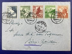 1939 Germany Semi Postal, Riesa/ Wabern to Bern Switzerland, Wartime Post.