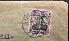 1923 Berlin Registered Cover to Brussels – Dresdner Bank – PERFIN Germania 40pf