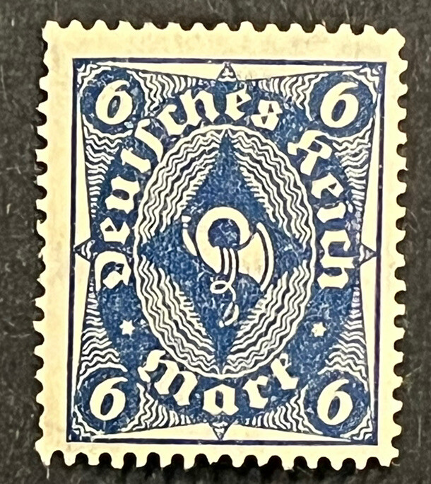 Travelstamps: 1922 Germany Stamp Mi 189 Post Horn Mint MOGLH