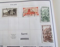 151 VINTAGE GERMAN WEIMAR REPUBLIC HYPER INFLATION STAMPS 6 PAGES STAMP ALBUM