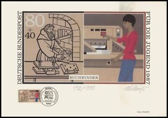 ART-EDITION 1987 GERMANY 1318 BOOKBINDER PROFESSION – HAND-SIGNED !!