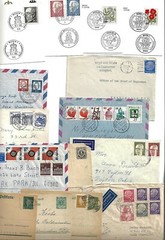 GERMANY MANY 1895 1970s COLLECTION OF COMMERCIAL COVER & CARDS MOSTLY TO USA