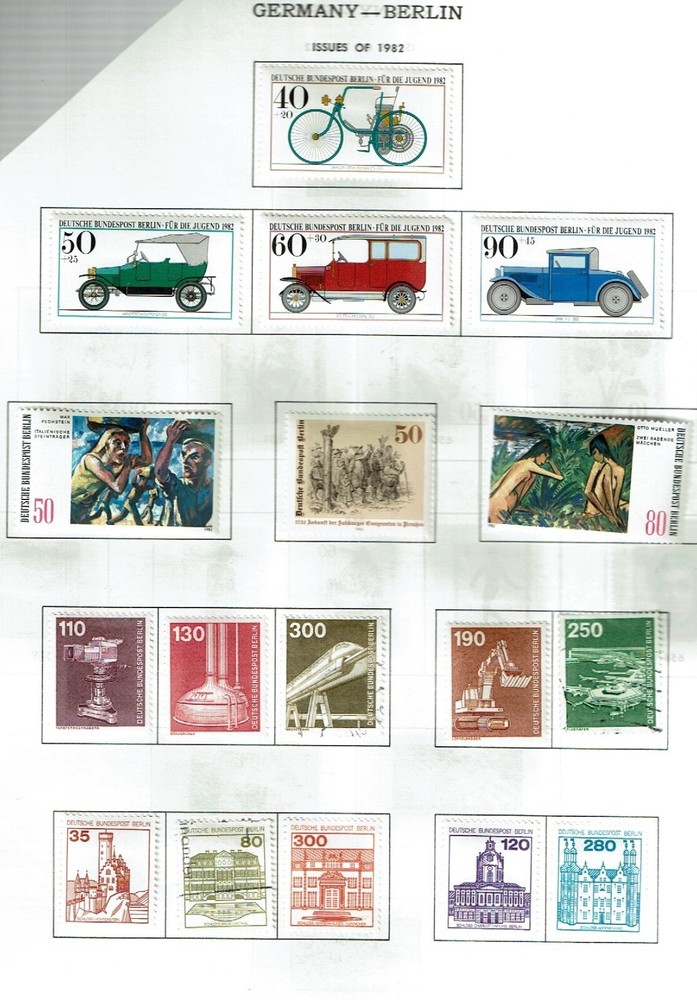 1981-2 Germany BERLIN #5 MIXED LOT OF 30 incl 5 SETS Sc#9N467- M/H/OG/USED