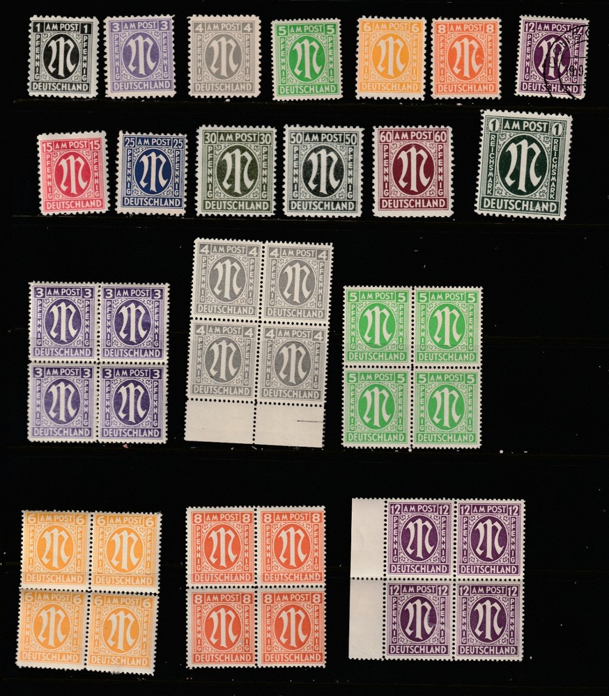 Germany A.M.G Issues MH-MNH-Used 1945-1946