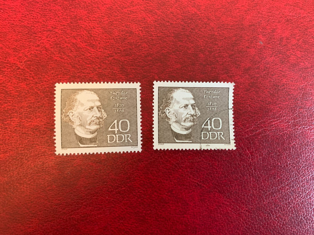 GERMANY EAST DDR 1969 USED & MNH FAMOUS MEN THEODOR FONTANE AUTHOR REALIST POET