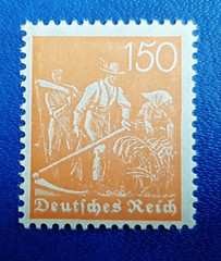 Stamp Germany Deutsches Reich 150 Pfennig 1921 Mi. Nr. 169 WZ 1 (23374)