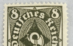 GERMANY ~ Deutrches Reich ~ Green Stamp 8 Mark ~ Posted ~ c.1922 ~ B195