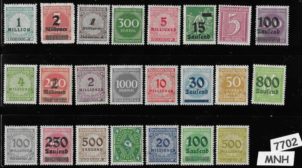 #7702 MNH stamp set / GERMANY / All different before 1930 Overprints Weimar