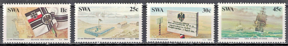 SOUTH WEST AFRICA:1984 SC#528-31 MNH German Colonization Centenary AP3978