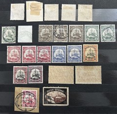 Germany colonies 1900/1919 vintage on 2 pages with scarce East Africa HCV