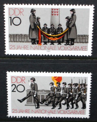 EAST GERMANY DDR 1981 National People’s Army. Set of 2. MNH. SGE2295/2296.