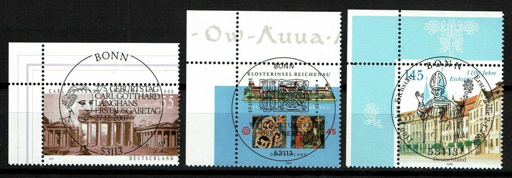 Bundle 2634, 2637, 2638, Corner 1 stamped, Mi. 4.60