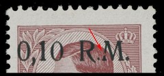 1944, GERMAN OCCUPATION OF KOTOR, 2ND SET WITH VARIETIES, NH, MI.#7-10 var