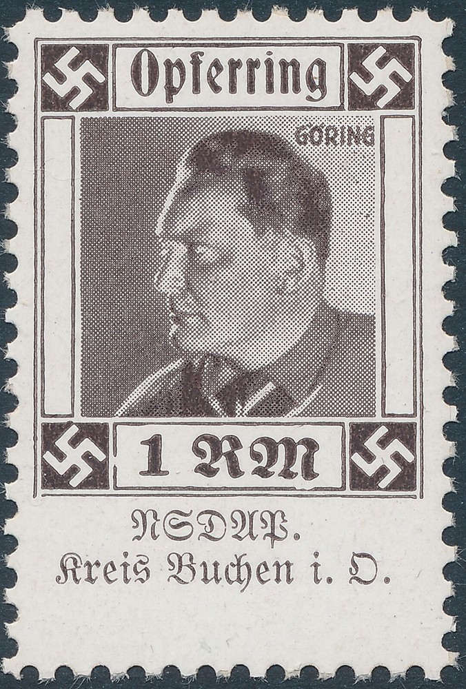 Stamp Germany Revenue WWII 3rd Reich Charity Kreis Buchen Authentic MNH