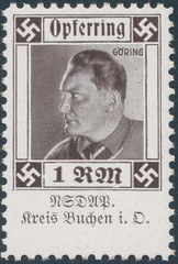 Stamp Germany Revenue WWII 3rd Reich Charity Kreis Buchen Authentic MNH