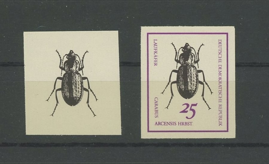 GERMANY PH 1414 – INSECTS BEETLE 1968 – PHASE PRINTS !!! – ESSAY RARE !!! ‚m5430