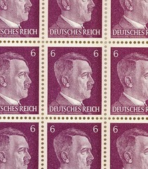 Stamp Germany Sc 585A Sheet 1941 WWII Fascism War Era Hitler Deep Violet MNH
