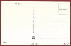 German WW2 Third Reich Postcard Kriegsmarine U-Boot