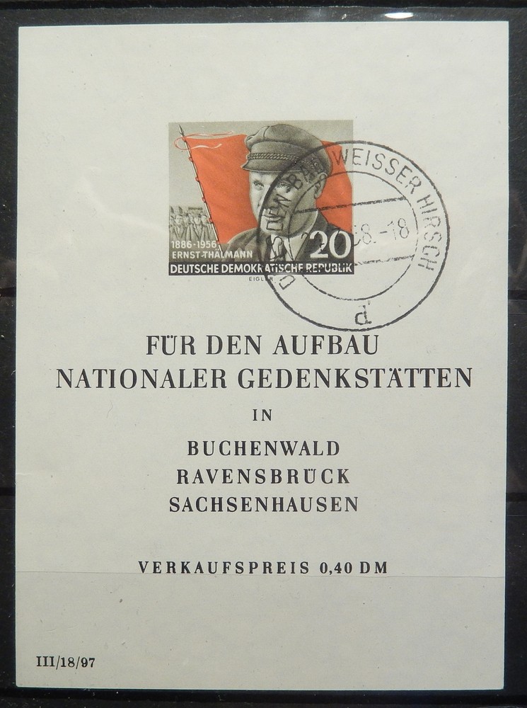 German Democratic Republic Scott #288a Mini Souvenir Sheet, Used