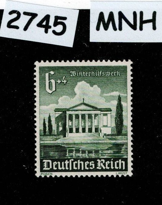 MNH Stamp B180 1940 Germany Castles Cathedrals Architecture Winter relief #2745