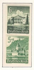 Germany – 1940 ZdMiNr. S260, 6pf+5pf Buildings, se-tenant pair (MNH)