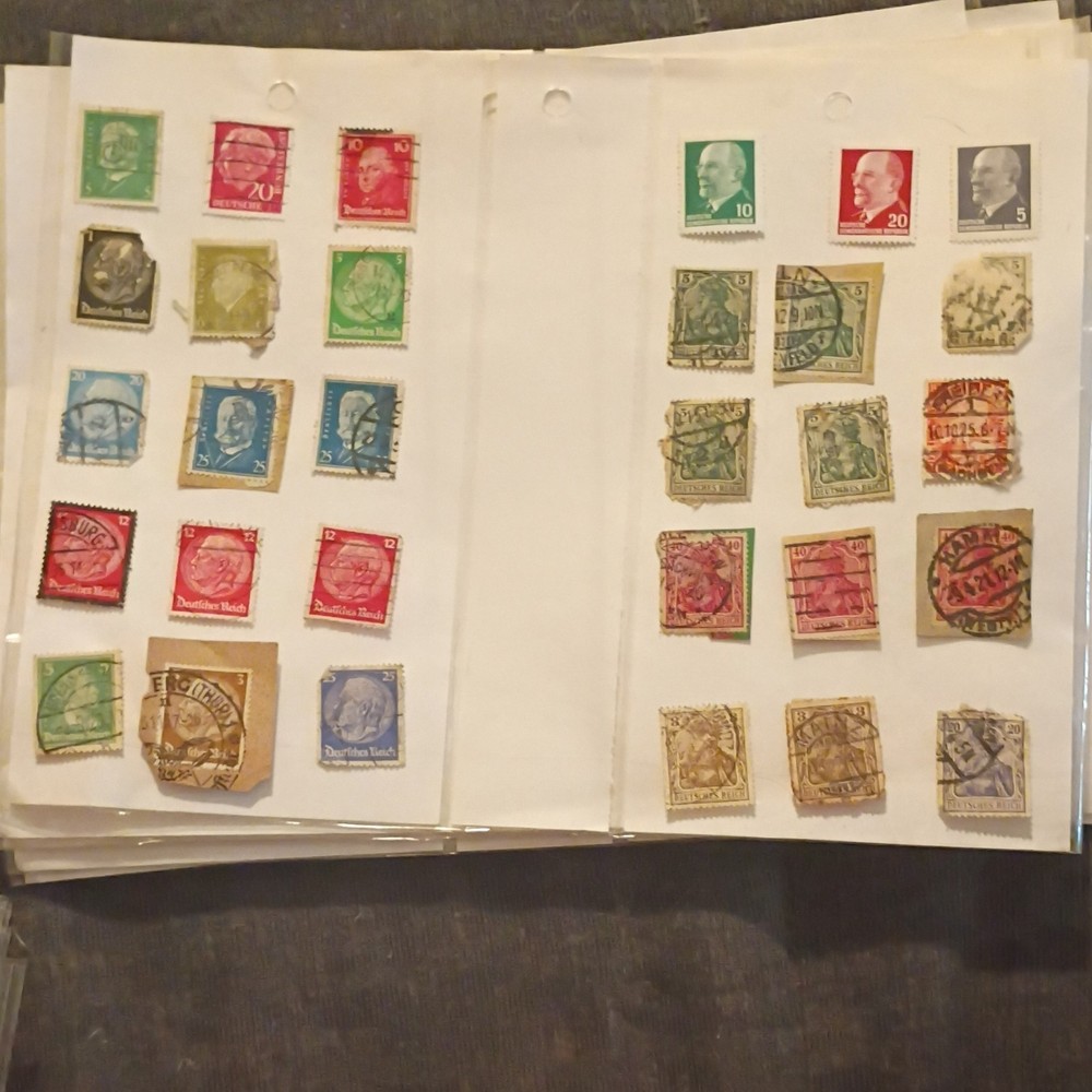 30 Germany Deutsches Reich/DDR Used Postage Stamp Lot Handstamped 3-40 Pf