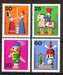 [D7160] BRD, Germany, Full set 1971 MNH** Charity Stamps, Children Toys